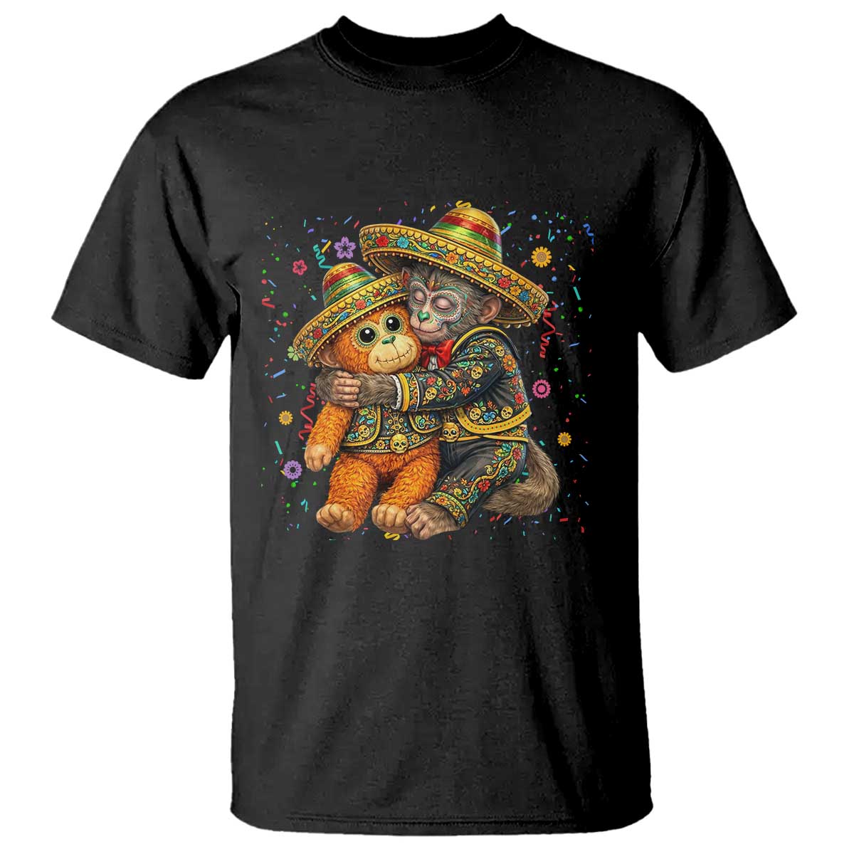 Funny Punch Baby Monkey Cinco De Mayo T Shirt Mexican Fiesta Gift TS12 Black Print Your Wear