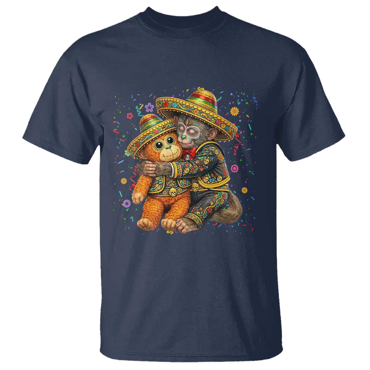 Funny Punch Baby Monkey Cinco De Mayo T Shirt Mexican Fiesta Gift TS12 Navy Print Your Wear
