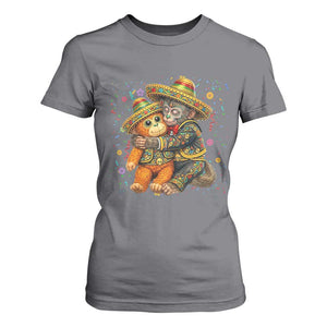 Funny Punch Baby Monkey Cinco De Mayo T Shirt For Women Mexican Fiesta Gift TS12 Charcoal Print Your Wear