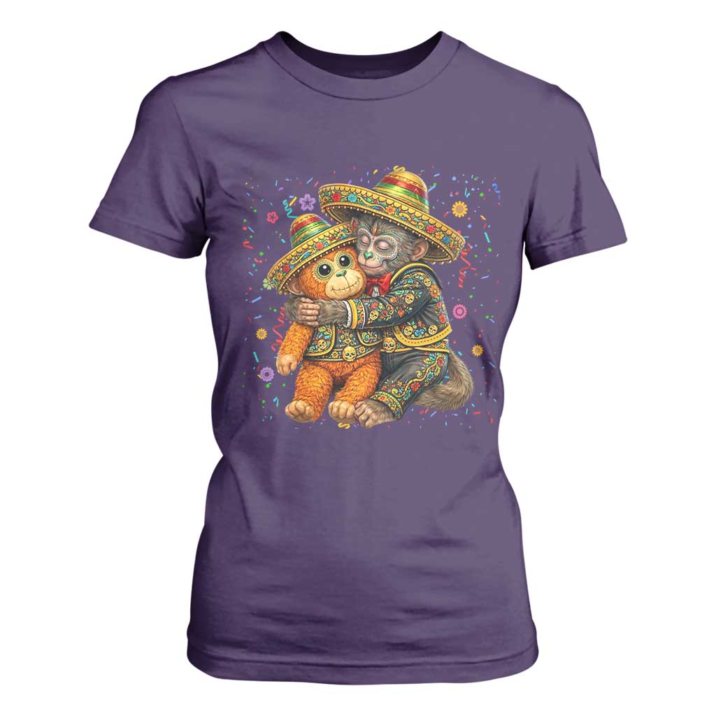Funny Punch Baby Monkey Cinco De Mayo T Shirt For Women Mexican Fiesta Gift TS12 Purple Print Your Wear