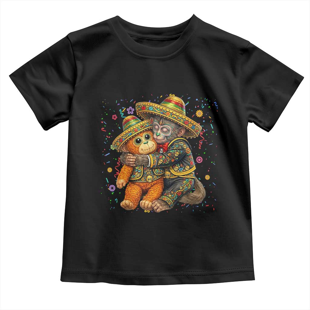 Funny Punch Baby Monkey Cinco De Mayo Toddler T Shirt Mexican Fiesta Gift TS12 Black Print Your Wear