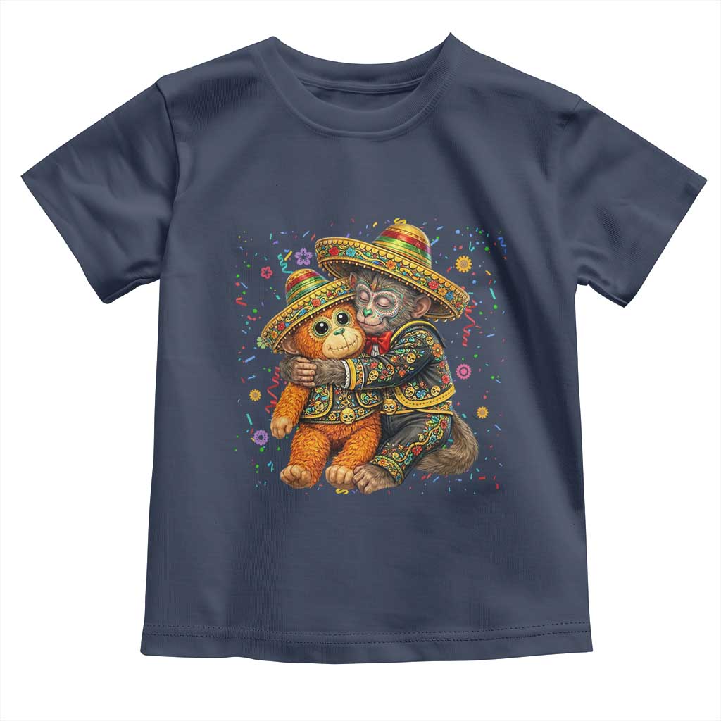 Funny Punch Baby Monkey Cinco De Mayo Toddler T Shirt Mexican Fiesta Gift TS12 Navy Print Your Wear