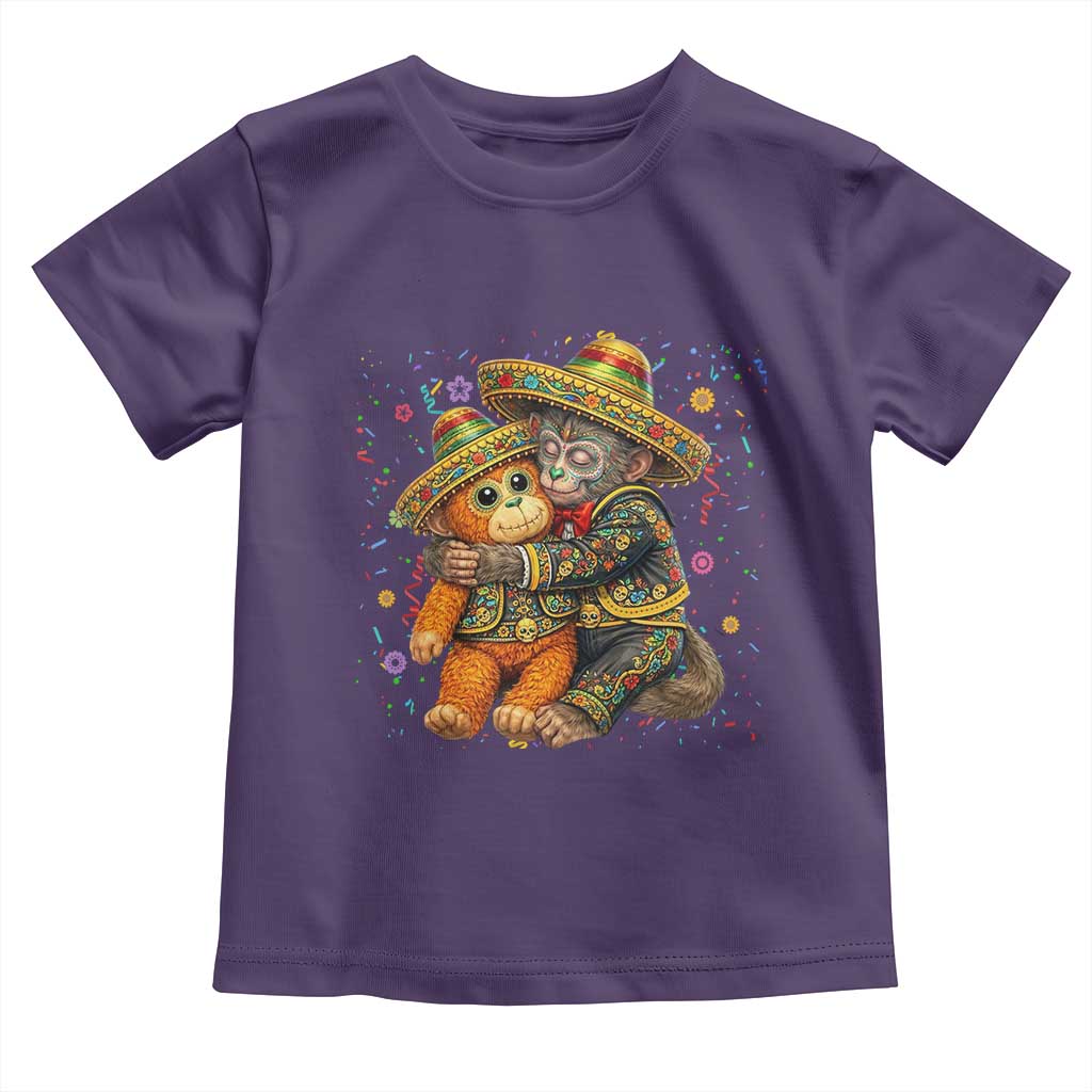 Funny Punch Baby Monkey Cinco De Mayo Toddler T Shirt Mexican Fiesta Gift TS12 Purple Print Your Wear