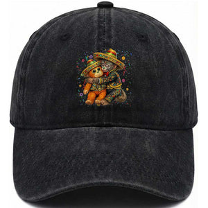 Funny Punch Baby Monkey Cinco De Mayo Washed Cotton Baseball Cap Mexican Fiesta Gift TS12 Print Your Wear