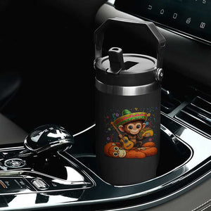 Cute Punch Baby Monkey Cinco De Mayo Flip Straw Tumbler Funny Animal Gift TS12 Print Your Wear