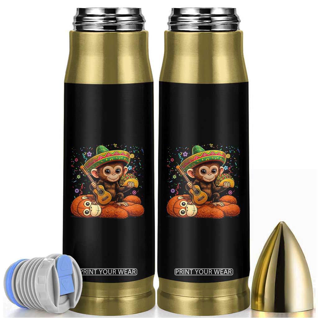 Cute Punch Baby Monkey Cinco De Mayo Bullet Tumbler Funny Animal Gift TS12 Black Print Your Wear