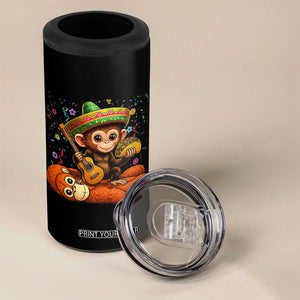 Cute Punch Baby Monkey Cinco De Mayo 4 in 1 Can Cooler Tumbler Funny Animal Gift TS12 Print Your Wear