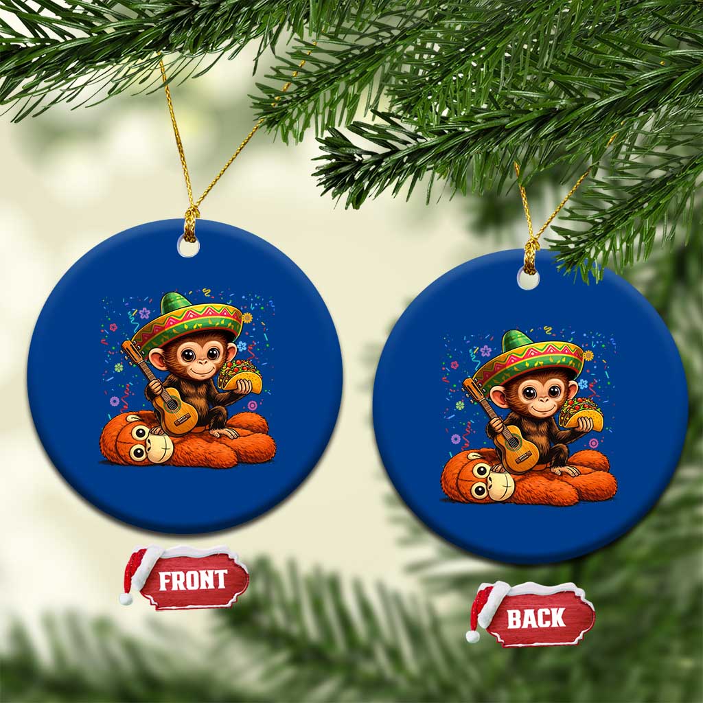 Cute Punch Baby Monkey Cinco De Mayo Ceramic Ornament Funny Animal Gift TS12 1pc Blue Print Your Wear