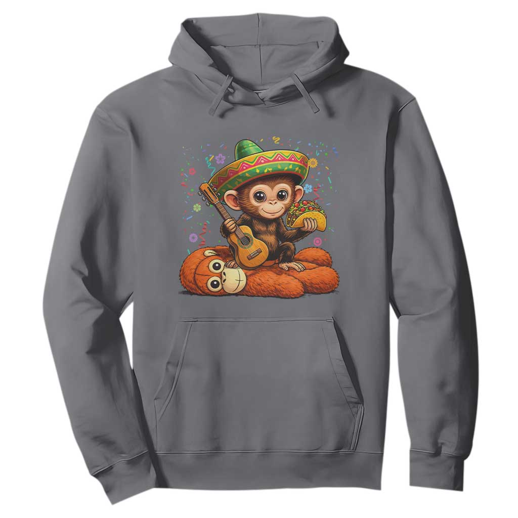 Cute Punch Baby Monkey Cinco De Mayo Hoodie Funny Animal Gift TS12 Charcoal Print Your Wear