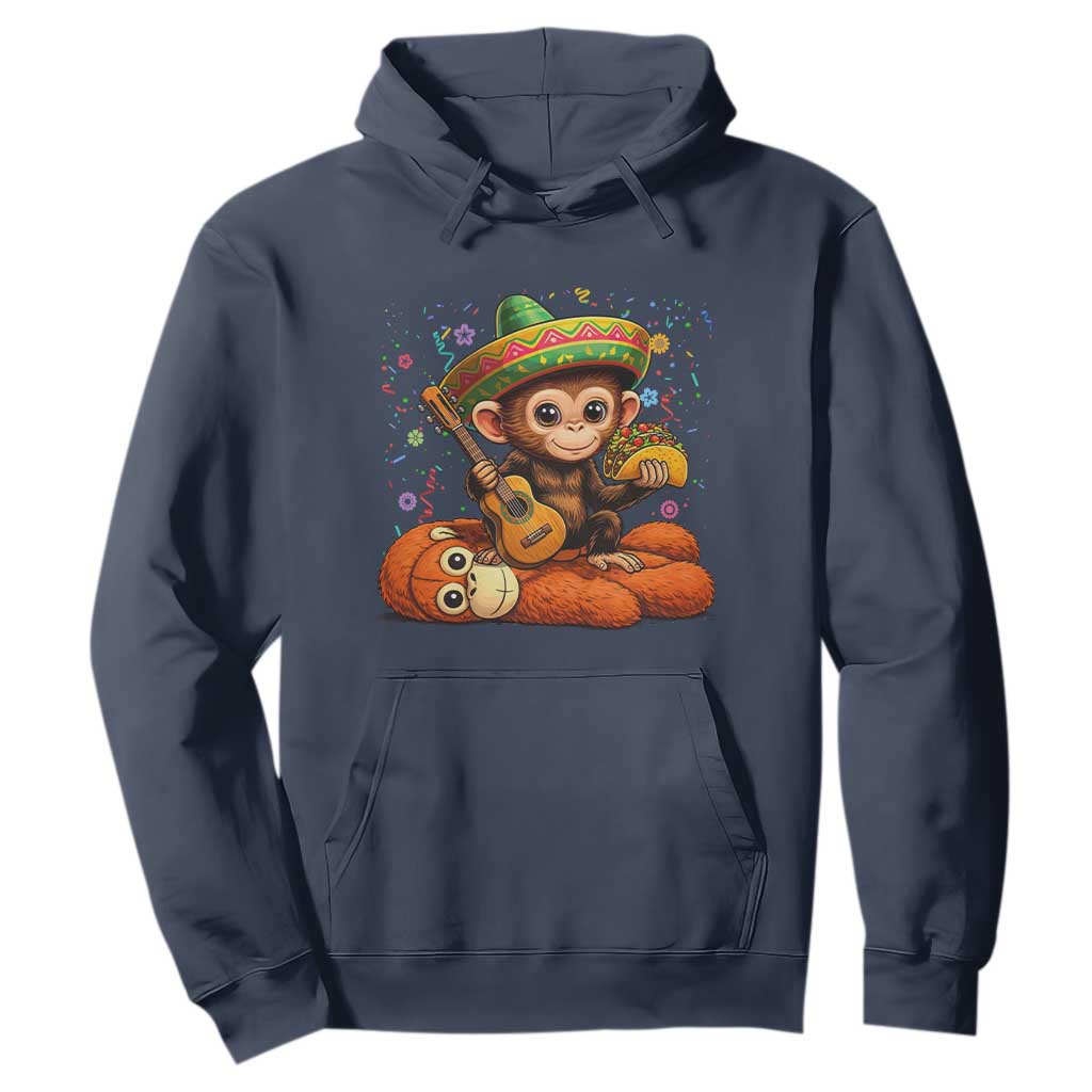 Cute Punch Baby Monkey Cinco De Mayo Hoodie Funny Animal Gift TS12 Navy Print Your Wear