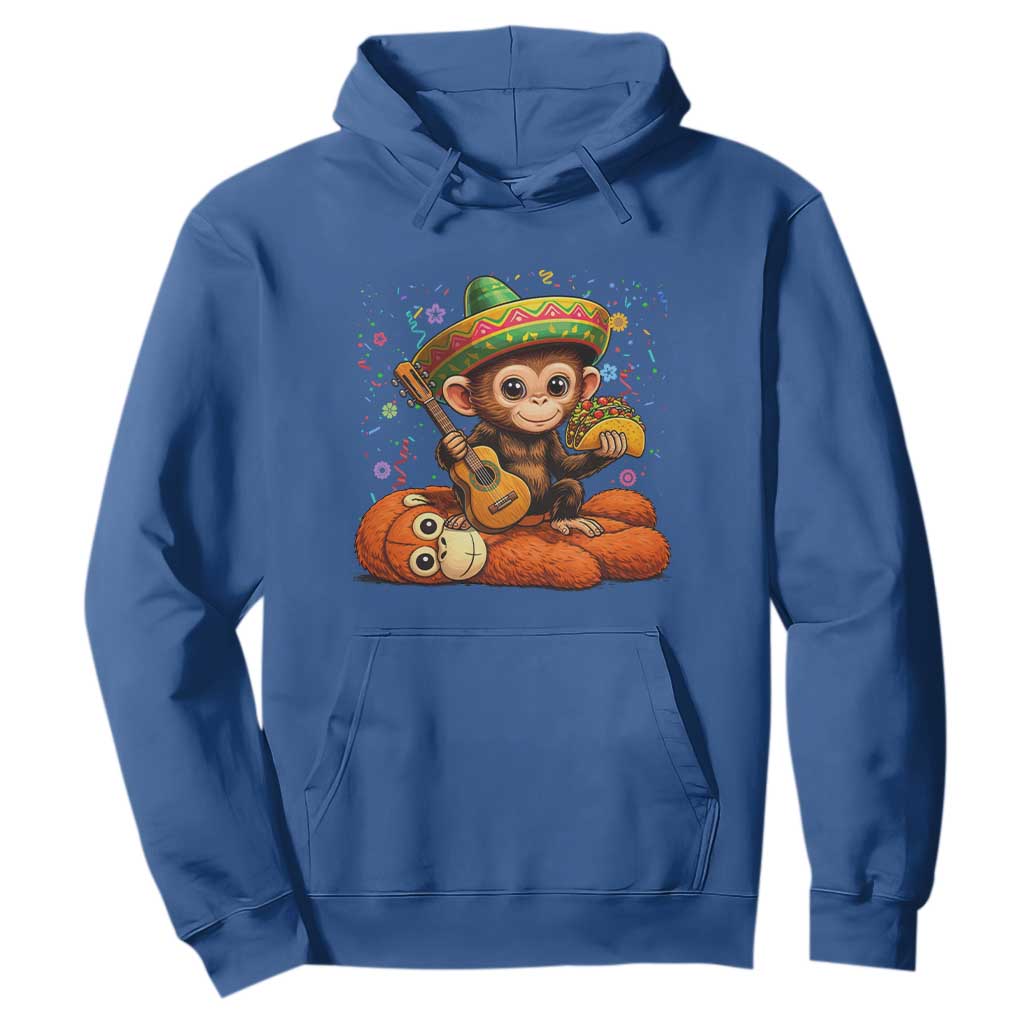 Cute Punch Baby Monkey Cinco De Mayo Hoodie Funny Animal Gift TS12 Royal Blue Print Your Wear