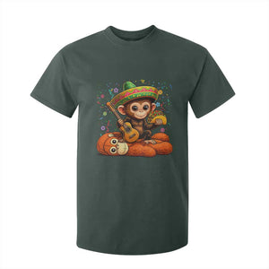 Cute Punch Baby Monkey Cinco De Mayo T Shirt For Kid Funny Animal Gift TS12 Dark Forest Green Print Your Wear