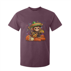 Cute Punch Baby Monkey Cinco De Mayo T Shirt For Kid Funny Animal Gift TS12 Maroon Print Your Wear