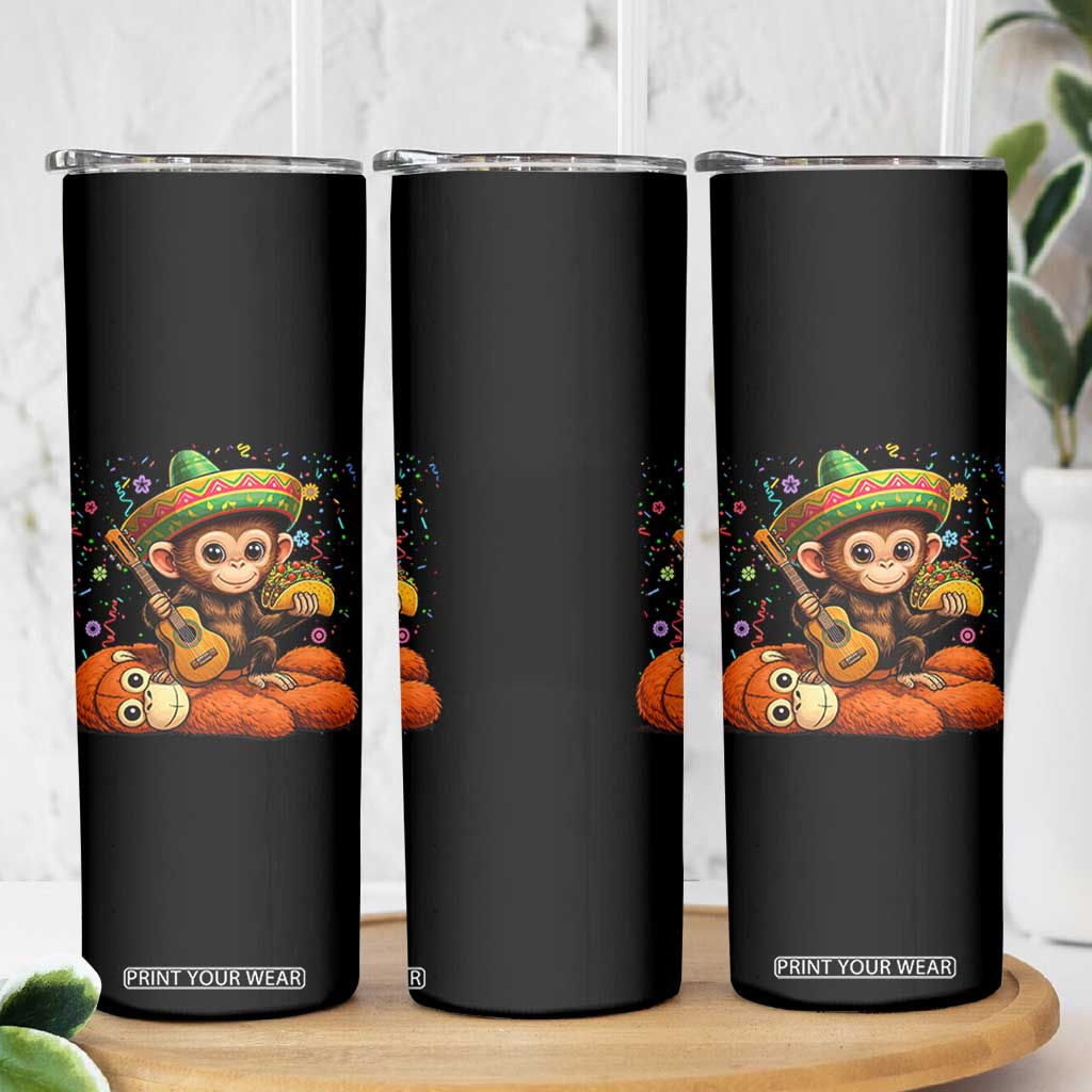 Cute Punch Baby Monkey Cinco De Mayo Skinny Tumbler Funny Animal Gift TS12 Print Your Wear