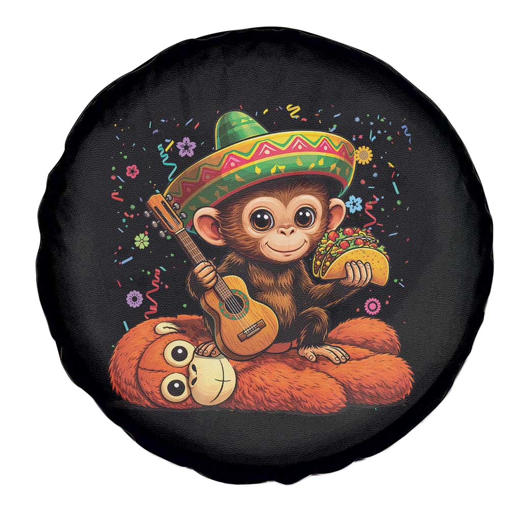 Cute Punch Baby Monkey Cinco De Mayo Spare Tire Cover Funny Animal Gift TS12 Print Your Wear