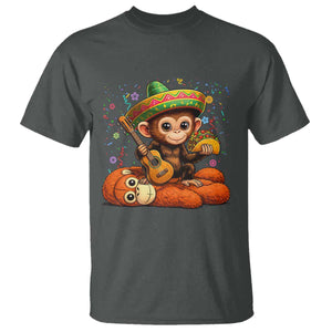 Cute Punch Baby Monkey Cinco De Mayo T Shirt Funny Animal Gift TS12 Dark Heather Print Your Wear