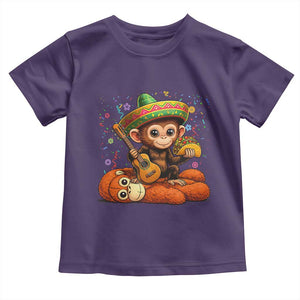 Cute Punch Baby Monkey Cinco De Mayo Toddler T Shirt Funny Animal Gift TS12 Purple Print Your Wear