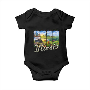 Vintage Illinois State Route Highway 66 Baby Onesie Southwest Souvenir TS12 Black Print Your Wear