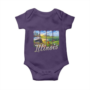 Vintage Illinois State Route Highway 66 Baby Onesie Southwest Souvenir TS12 Purple Print Your Wear