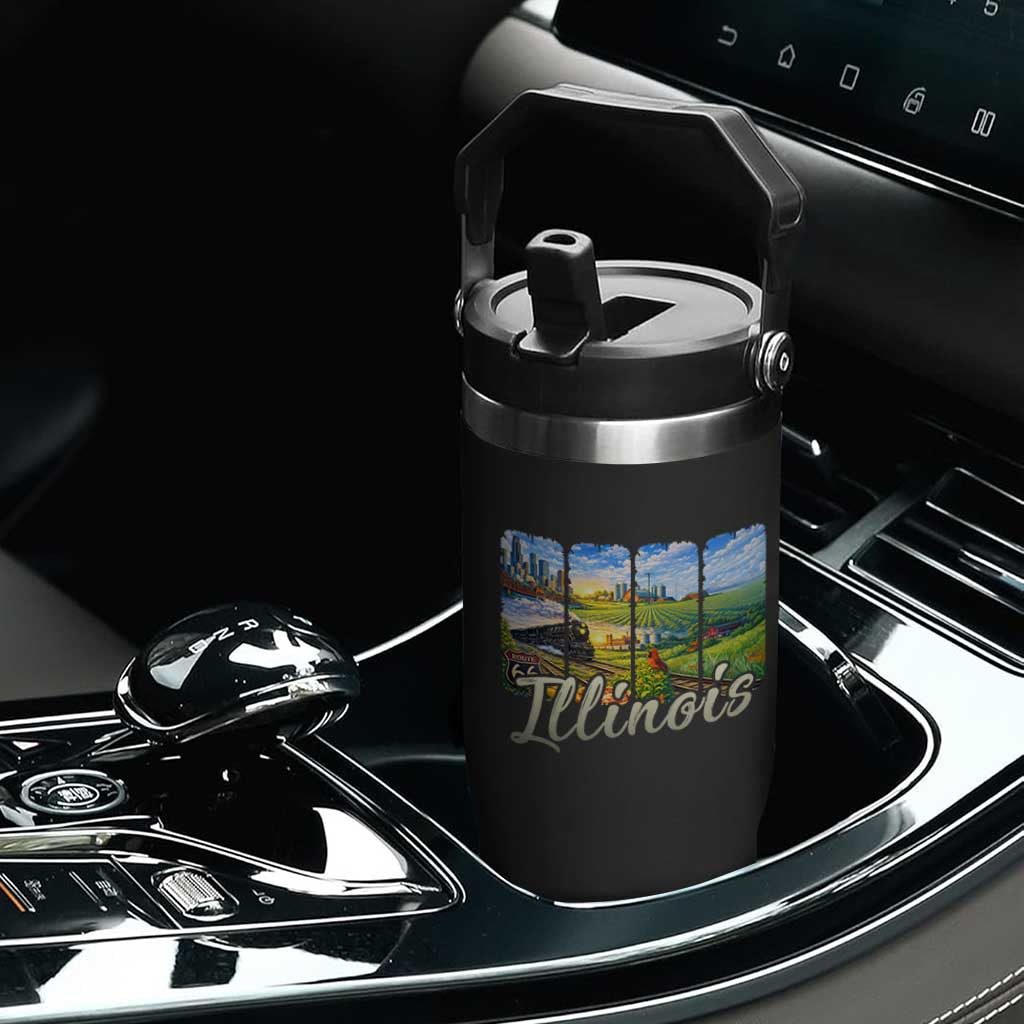 Vintage Illinois State Route Highway 66 Flip Straw Tumbler Southwest Souvenir TS12 Print Your Wear