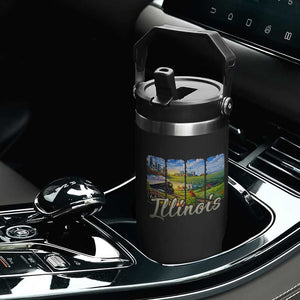 Vintage Illinois State Route Highway 66 Flip Straw Tumbler Southwest Souvenir TS12 Print Your Wear