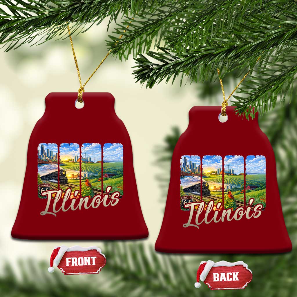 Vintage Illinois State Route Highway 66 Ceramic Ornament Southwest Souvenir TS12 Print Your Wear