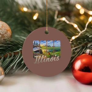 Vintage Illinois State Route Highway 66 Ceramic Ornament Southwest Souvenir TS12 1pc Mocha Print Your Wear