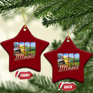 Vintage Illinois State Route Highway 66 Ceramic Ornament Southwest Souvenir TS12 Print Your Wear