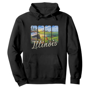 Vintage Illinois State Route Highway 66 Hoodie Southwest Souvenir TS12 Black Print Your Wear