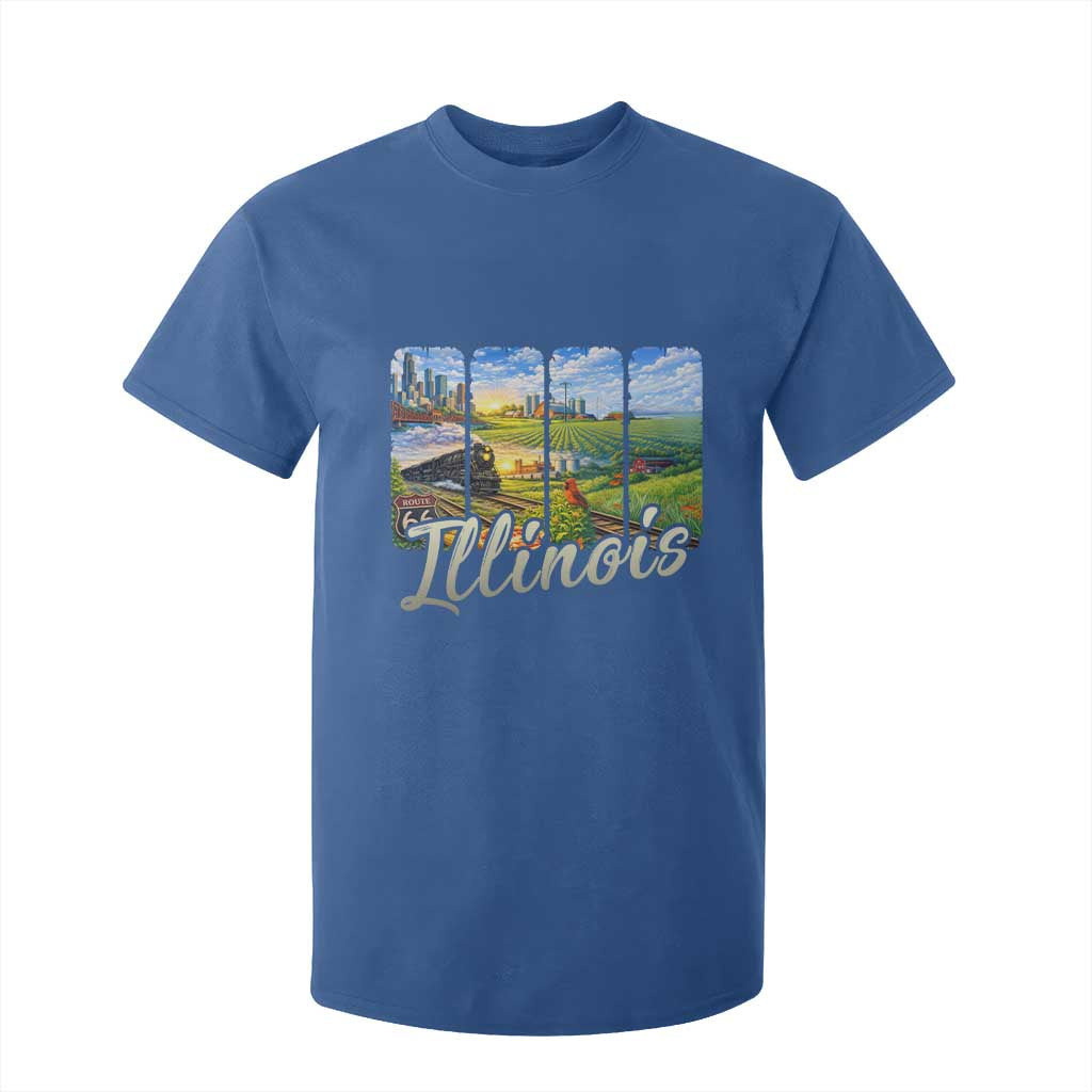 Vintage Illinois State Route Highway 66 T Shirt For Kid Southwest Souvenir TS12 Royal Blue Print Your Wear