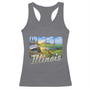 Vintage Illinois State Route Highway 66 Racerback Tank Top Southwest Souvenir TS12 Charcoal Print Your Wear