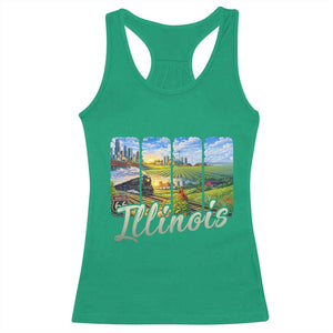 Vintage Illinois State Route Highway 66 Racerback Tank Top Southwest Souvenir TS12 Irish Green Print Your Wear
