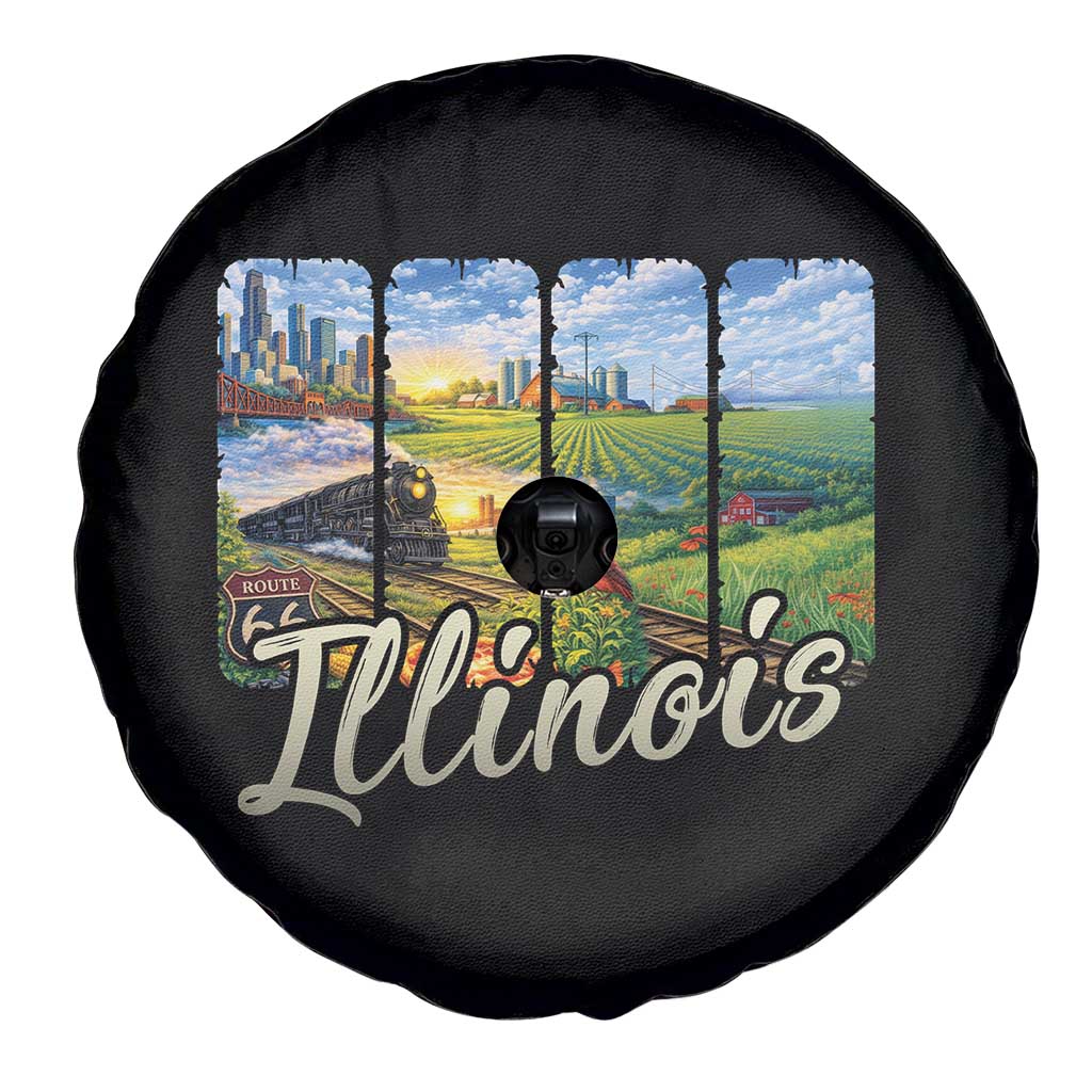 Vintage Illinois State Route Highway 66 Spare Tire Cover Southwest Souvenir TS12 Print Your Wear
