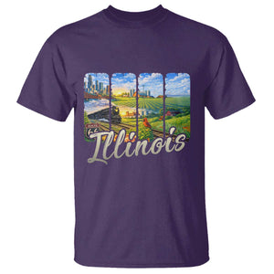 Vintage Illinois State Route Highway 66 T Shirt Southwest Souvenir TS12 Purple Print Your Wear