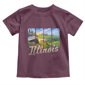 Vintage Illinois State Route Highway 66 Toddler T Shirt Southwest Souvenir TS12 Maroon Print Your Wear