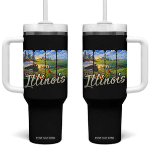 Vintage Illinois State Route Highway 66 Tumbler With Handle Southwest Souvenir TS12 One Size: 40 oz Black Print Your Wear