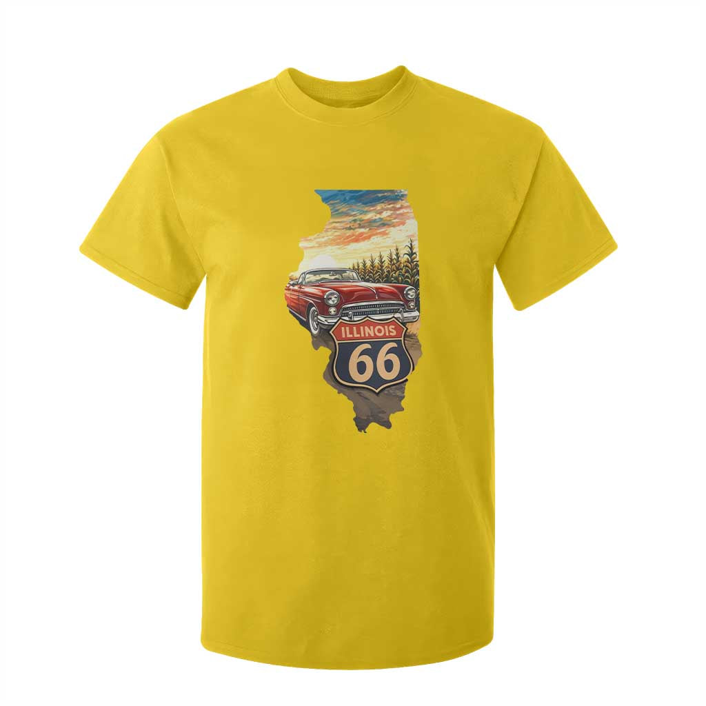 Route Highway 66 Illinois State Pride T Shirt For Kid Mother Road Travel Gift TS12 Daisy Print Your Wear