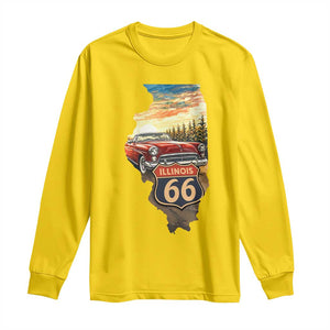 Route Highway 66 Illinois State Pride Long Sleeve Shirt Mother Road Travel Gift TS12 Daisy Print Your Wear
