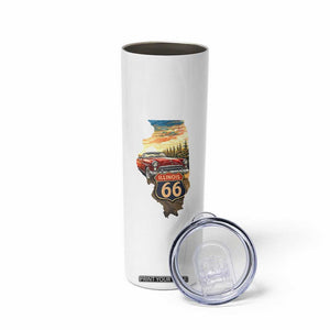 Route Highway 66 Illinois State Pride Skinny Tumbler Mother Road Travel Gift TS12 Print Your Wear