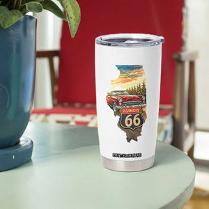 Route Highway 66 Illinois State Pride Tumbler Cup Mother Road Travel Gift TS12 Print Your Wear