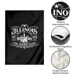 The Prairie State Illinois Souvenir Garden Flag Historic Midwest Gift TS12 Print Your Wear