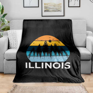 Vintage Illinois Mountain Forest Throw Blanket Nature Adventure Gift TS12 Print Your Wear