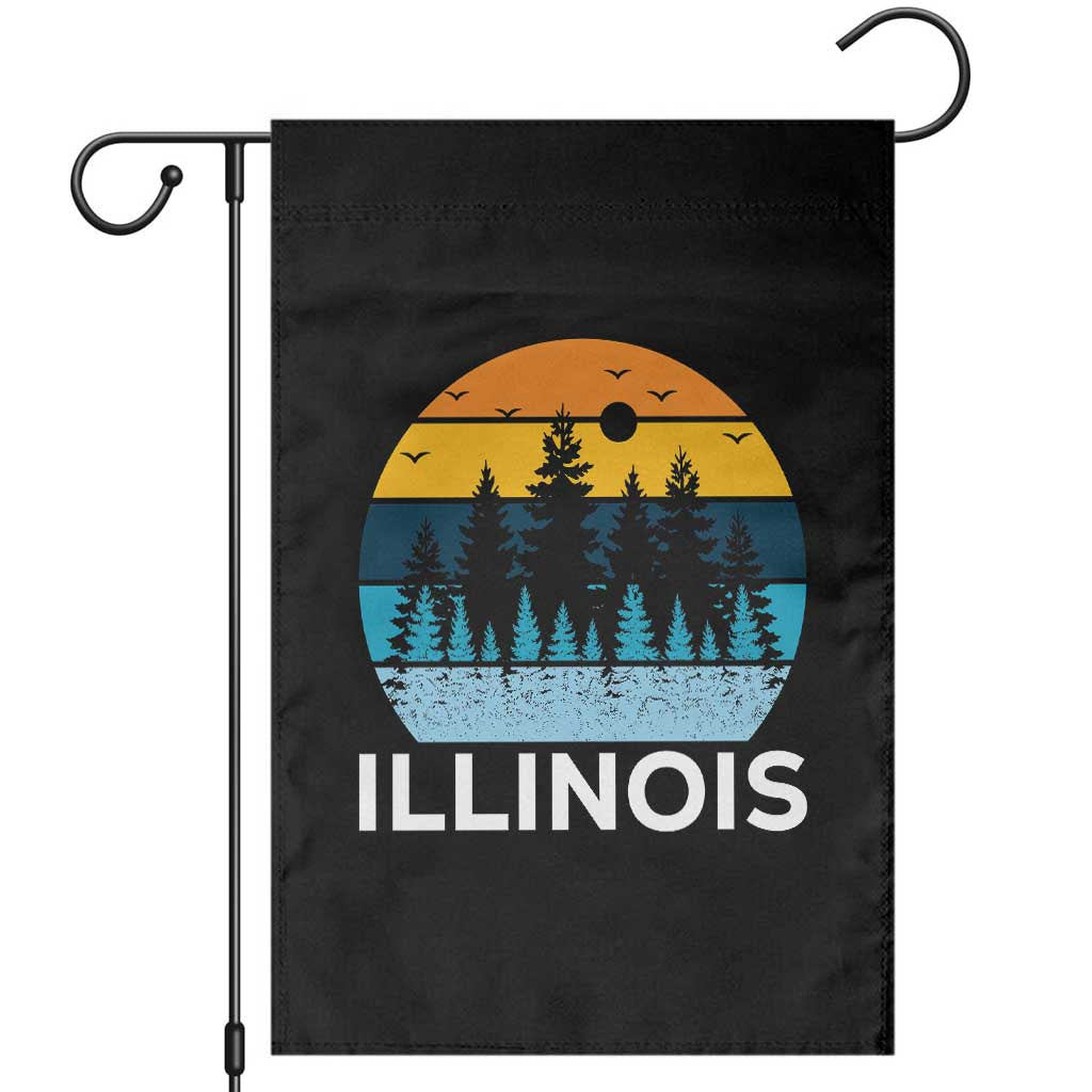 Vintage Illinois Mountain Forest Garden Flag Nature Adventure Gift TS12 Black Print Your Wear