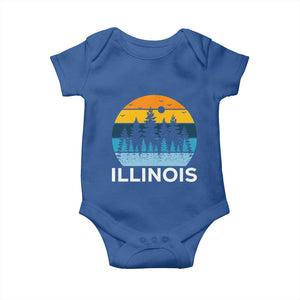 Vintage Illinois Mountain Forest Baby Onesie Nature Adventure Gift TS12 Royal Blue Print Your Wear