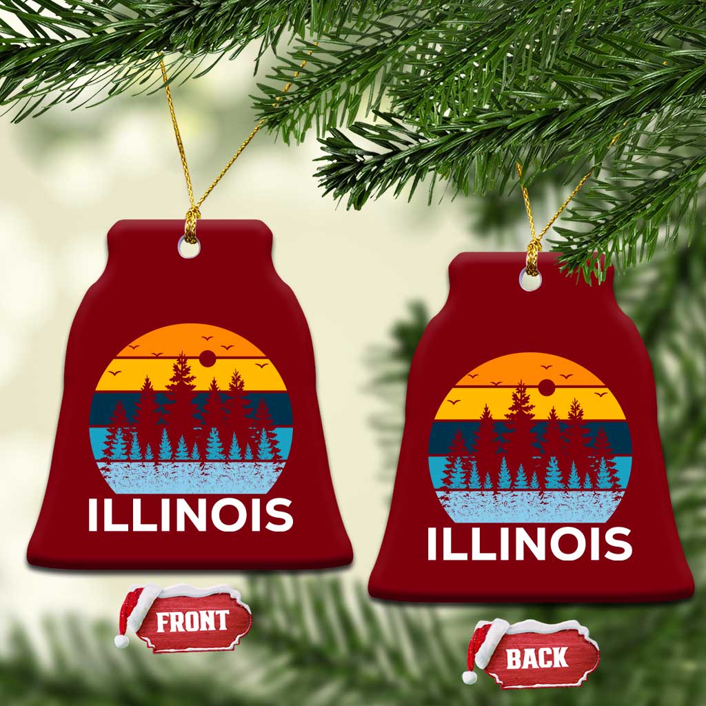 Vintage Illinois Mountain Forest Ceramic Ornament Nature Adventure Gift TS12 Print Your Wear