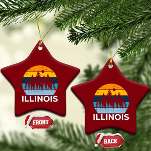 Vintage Illinois Mountain Forest Ceramic Ornament Nature Adventure Gift TS12 Print Your Wear