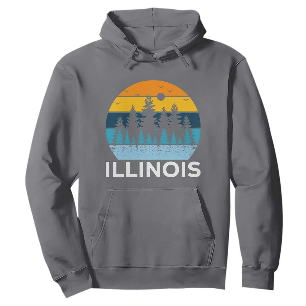 Vintage Illinois Mountain Forest Hoodie Nature Adventure Gift TS12 Charcoal Print Your Wear