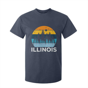 Vintage Illinois Mountain Forest T Shirt For Kid Nature Adventure Gift TS12 Navy Print Your Wear