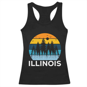 Vintage Illinois Mountain Forest Racerback Tank Top Nature Adventure Gift TS12 Black Print Your Wear
