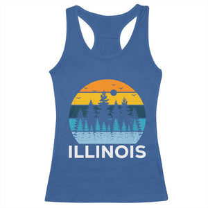 Vintage Illinois Mountain Forest Racerback Tank Top Nature Adventure Gift TS12 Royal Blue Print Your Wear